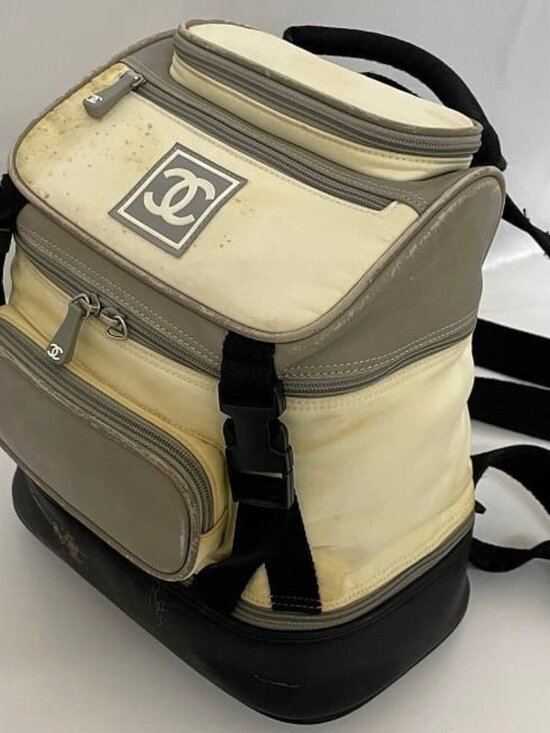 Chanel Backpack Gray White Black Sport with a Reason main image 5